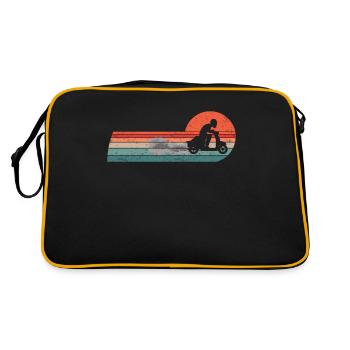 Scooter Moped Motor-Scooter Motor-Scooter Rider - Retro Bag - black/gold - Back