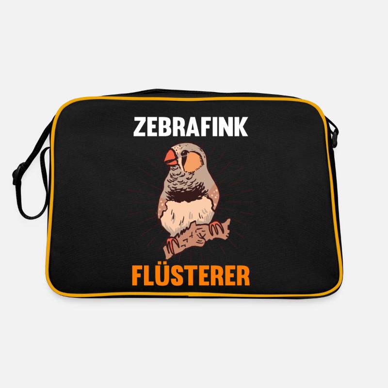 Vogel Zebrafink Flüsterer Retro Tasche