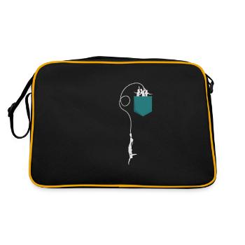 Bungee Jumping Brusttasche - Bungee Jumpers - Retro Tasche - Schwarz/Gold - Hinten