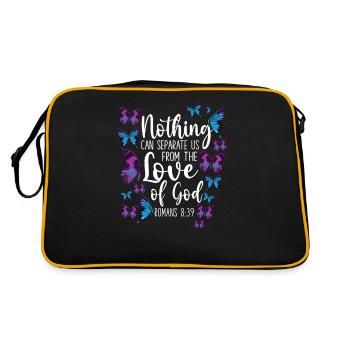 Citation de verset biblique chrétien - Sac Retro - noir/or - Dos