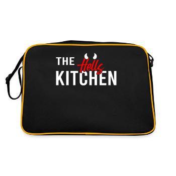 Koch Küche Spruch - Retro Tasche - Schwarz/Gold - Hinten