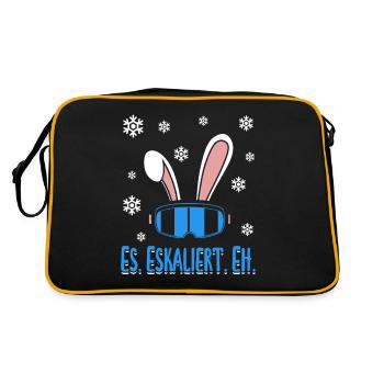 Skiers It Escalates Eh Party Skiing Skiing - Retro Bag - black/gold - Back