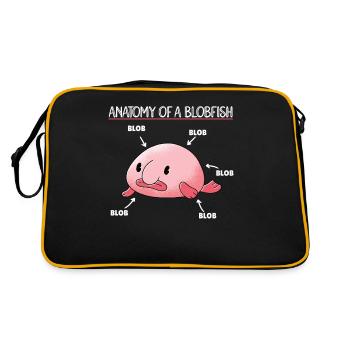 Blobfish Explanation Anatomy of an Blobfish - Retro Bag - black/gold - Back