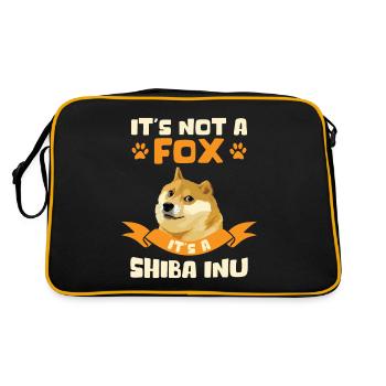 Shiba Inu Cadeau chien Shiba Inu - Sac Retro - noir/or - Dos