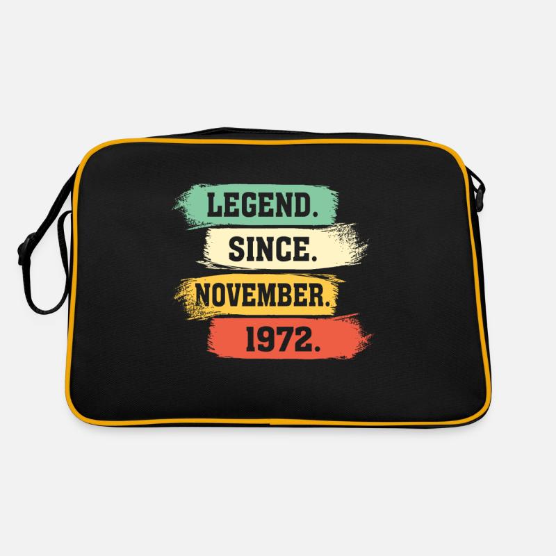 Legend since November 1972 - Retro Tasche - Schwarz/Gold