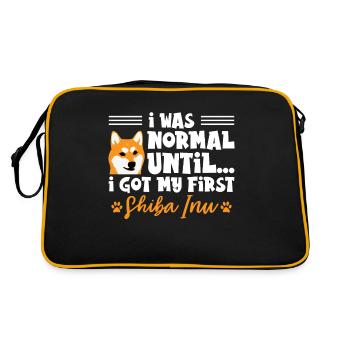 Shiba Inu Cadeau chien Shiba Inu - Sac Retro - noir/or - Dos