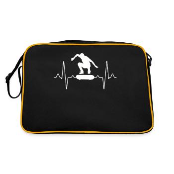 Skater Skate Heartbeat - Sac Retro - noir/or - Dos