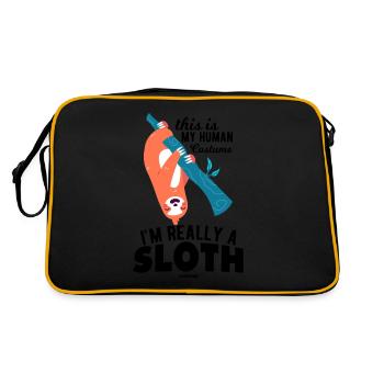 C’est mon paresseux de costume humain - Sac Retro - noir/or - Dos