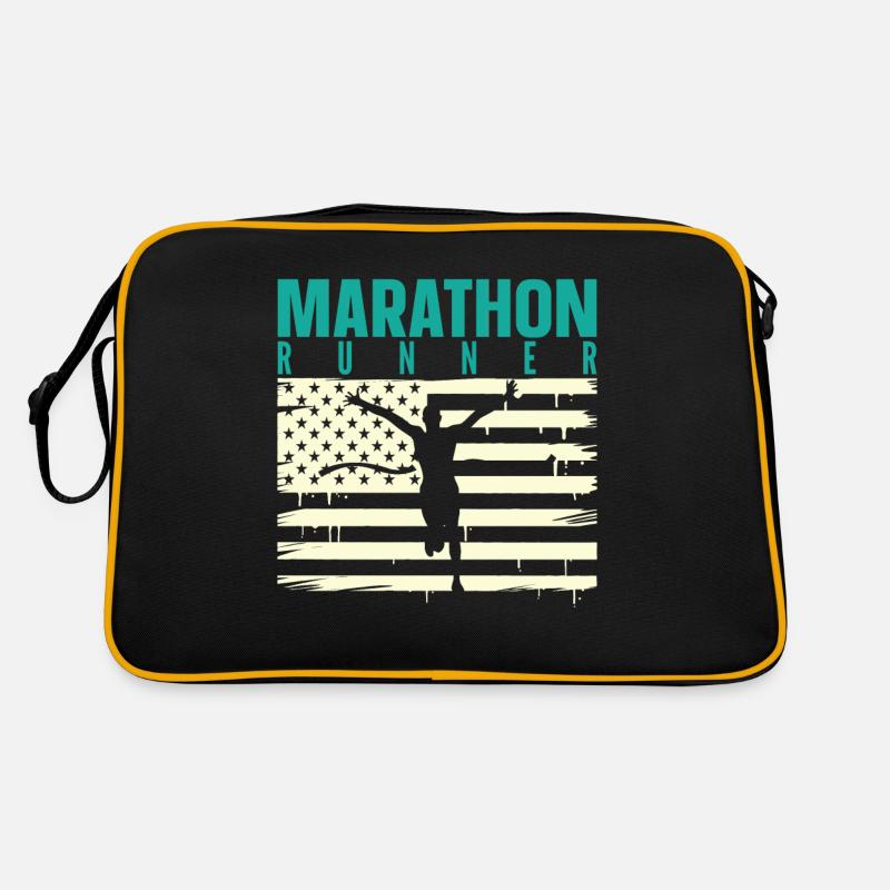 Marathon Marathon Marathon Runner Gift - Retro Bag - black/gold