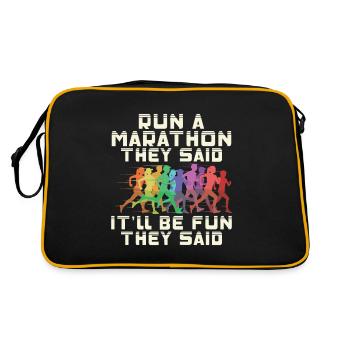 Marathon Marathon Marathon Runner Gift - Retro Bag - black/gold - Back