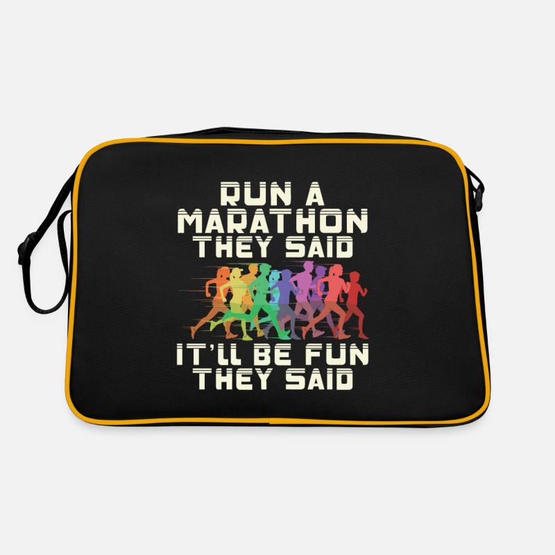 Marathon Marathon Marathon Runner Gift - Retro Bag - black/gold