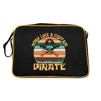 Pirate Pirate Pirate Bateau Pirate Cadeau - Sac Retro - noir/or - Dos