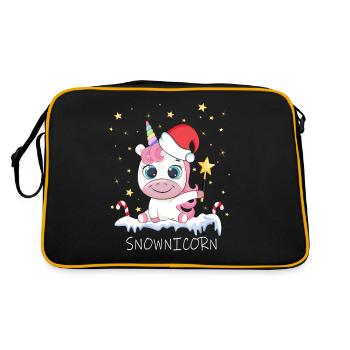 Masque de licorne Quarantaine de Noël Snownicorn - Sac Retro - noir/or - Dos