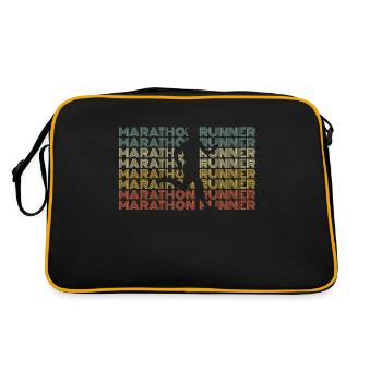 Marathon Marathon Marathon Runner Gift - Retro Bag - black/gold - Back