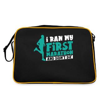 Marathon Marathon Marathon Runner Gift - Retro Bag - black/gold - Back
