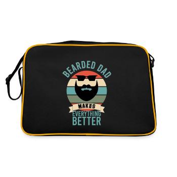 Bearded Dad Make Everything Better - Retro Bag - black/gold - Back