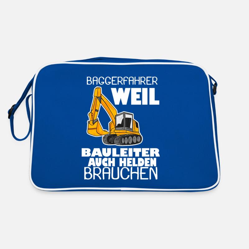 Bagger Baggerfahrer Spruch Retro Tasche