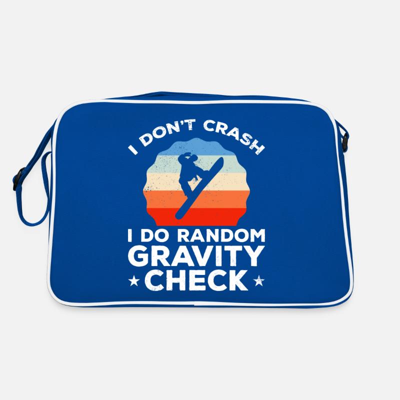 Random gravity checks Snowboarder Snowboarding Retro Tasche