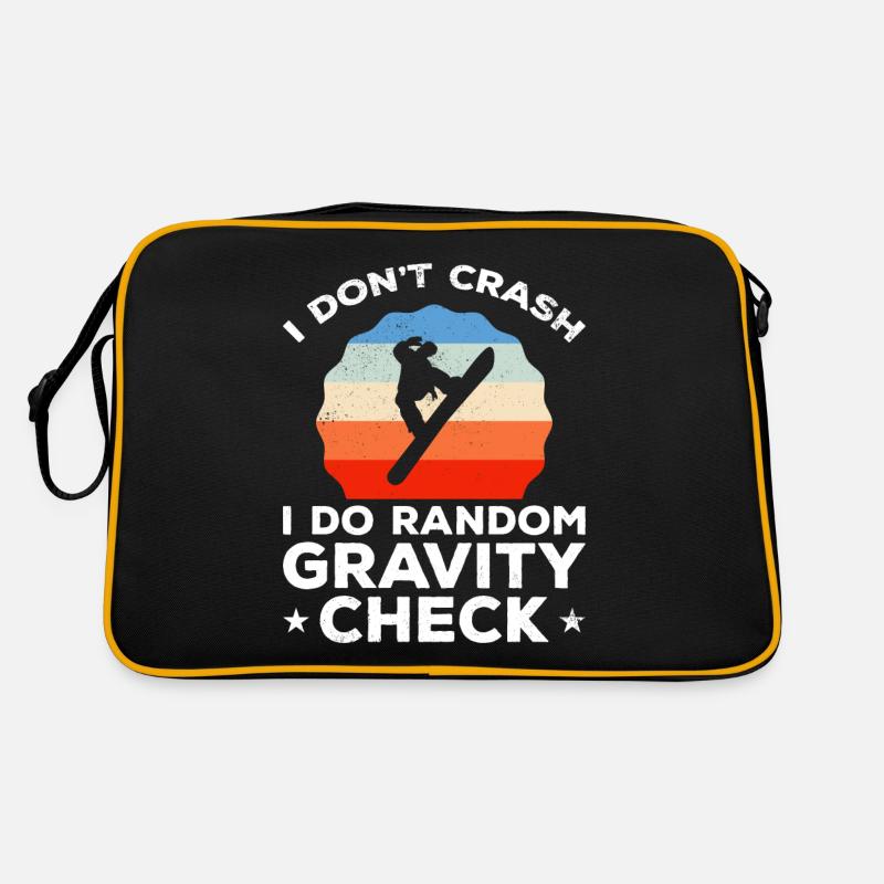 Random gravity checks Snowboarder Snowboarding Retro Bag