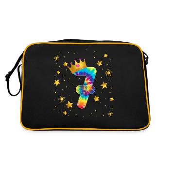 Teinture d’anniversaire colorée 7 ans filles 7. - Sac Retro - noir/or - Dos