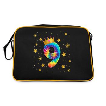 Teinture d’anniversaire colorée 9 ans filles 9. - Sac Retro - noir/or - Dos