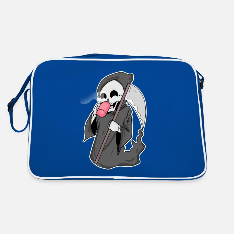 Grim Reaper with coffee Retro Bag
