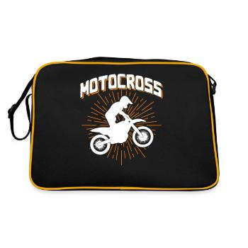 Motocross - Retro Tasche - Schwarz/Gold - Hinten