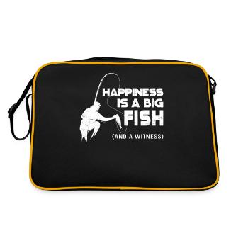 Fishing Vintage Happiness Is A Big - Retro Bag - black/gold - Back