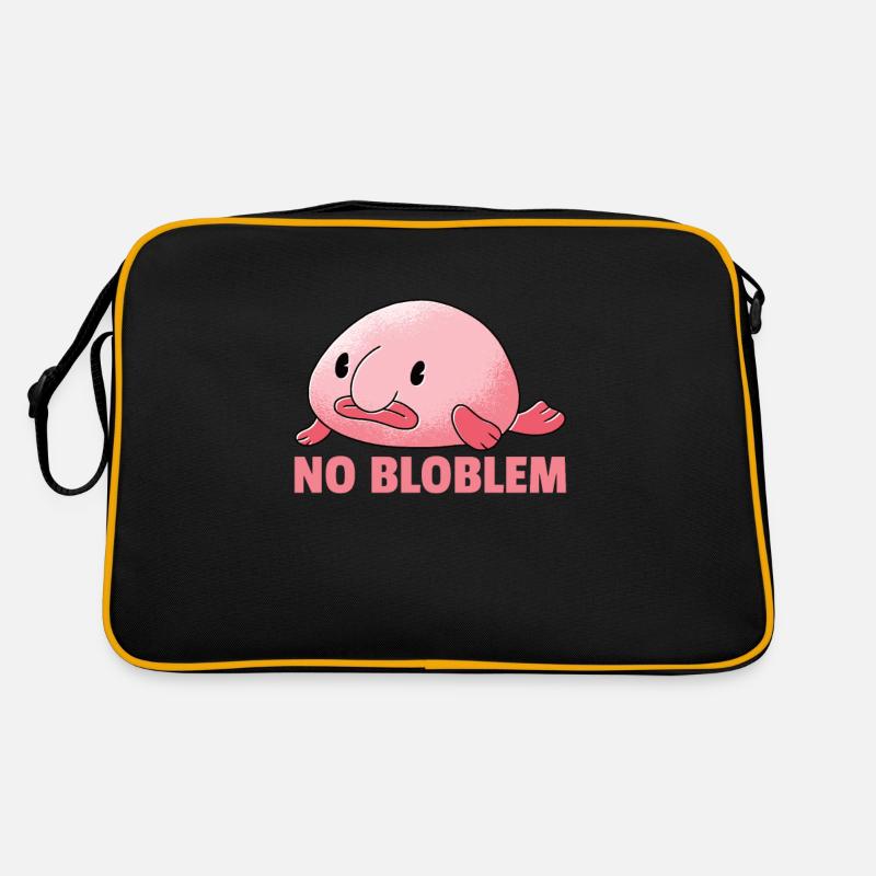 Blobfisch No Bloblem lustiger Blobfish Retro Tasche