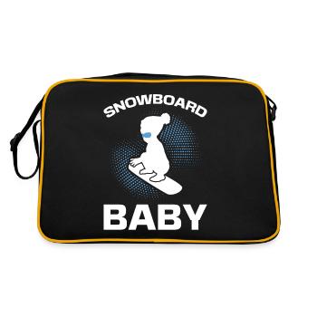 Snowboard Snowboard Bébé Enfants Snowboarder - Sac Retro - noir/or - Dos