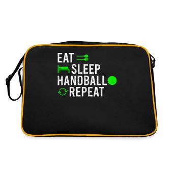Manger Dormir Handball Répéter - Sac Retro - noir/or - Dos