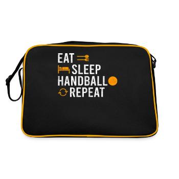 Manger Dormir Handball Répéter - Sac Retro - noir/or - Dos