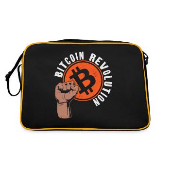 Bitcoin Crypto Révolution Poing - Sac Retro - noir/or - Dos