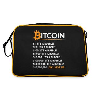 Bitcoin Crypto Bubble Bitcoin C’est - Sac Retro - noir/or - Dos