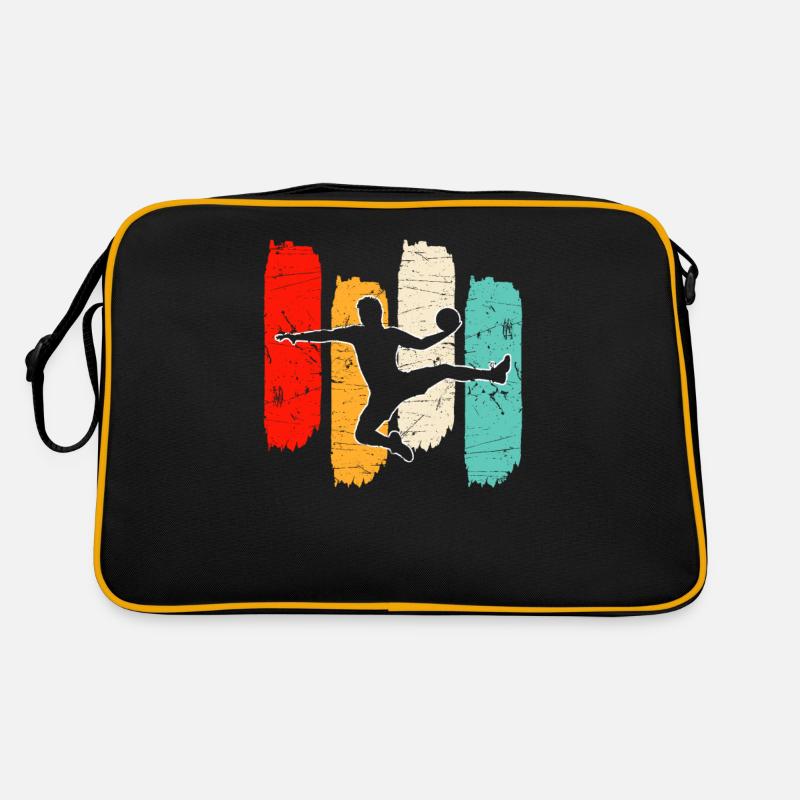 Handball Retro - Retro Tasche - Schwarz/Gold