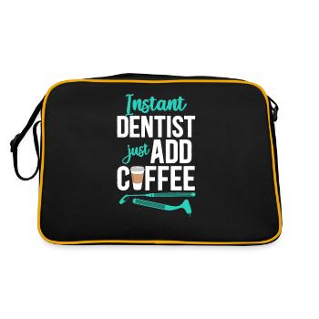 Dentist Coffee Instant Dentist - Retro Tasche - Schwarz/Gold - Hinten
