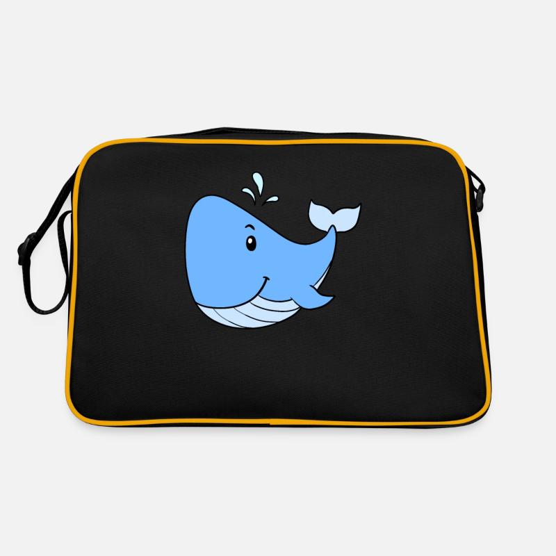 Wal - Retro Tasche - Schwarz/Gold