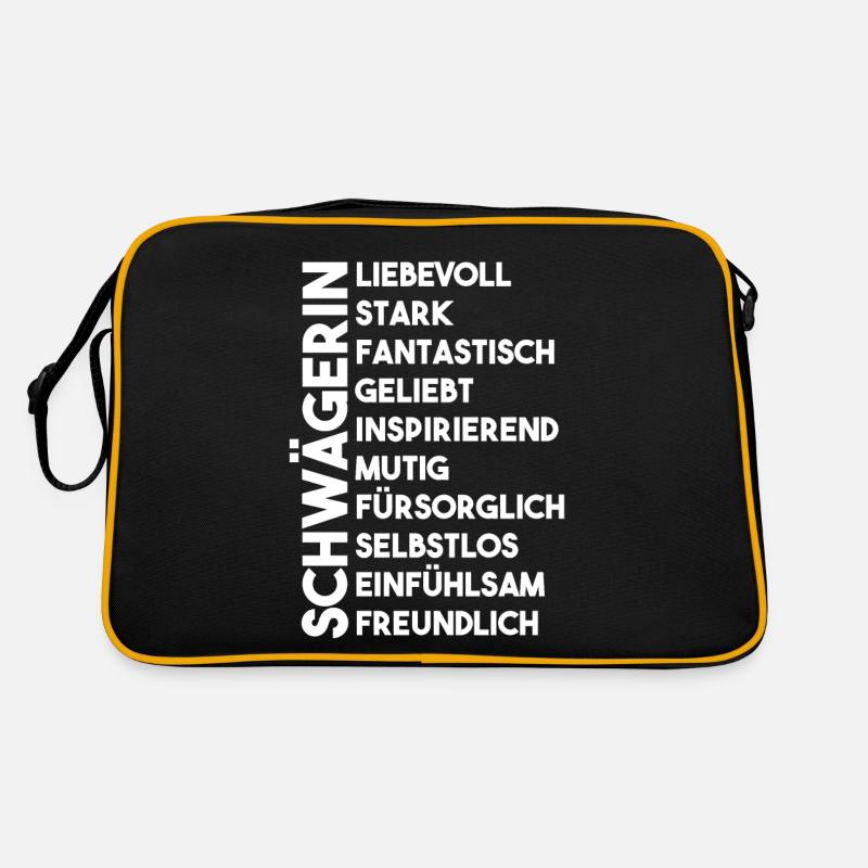 Schwägerin - Retro Tasche - Schwarz/Gold