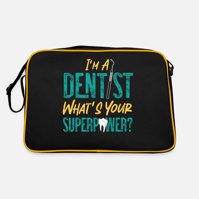 Dentist I'M A Dentist What'S Your - Retro Tasche - Schwarz/Gold