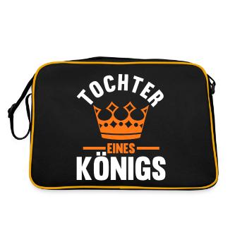 Tochter - Retro Tasche - Schwarz/Gold - Hinten