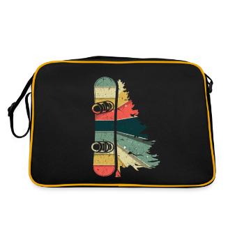 Freestyle Snowboarding Retro Snowboard Pine Tree - Retro Bag - black/gold - Back