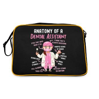 Assistant dentaire Anatomie Anatomie - Sac Retro - noir/or - Dos