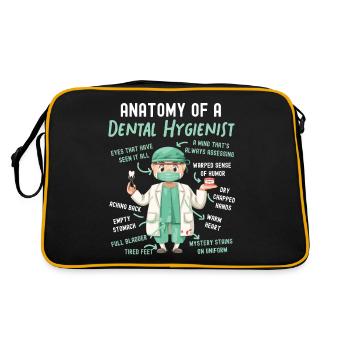 Hygiéniste dentaire Anatomie Anatomie - Sac Retro - noir/or - Dos