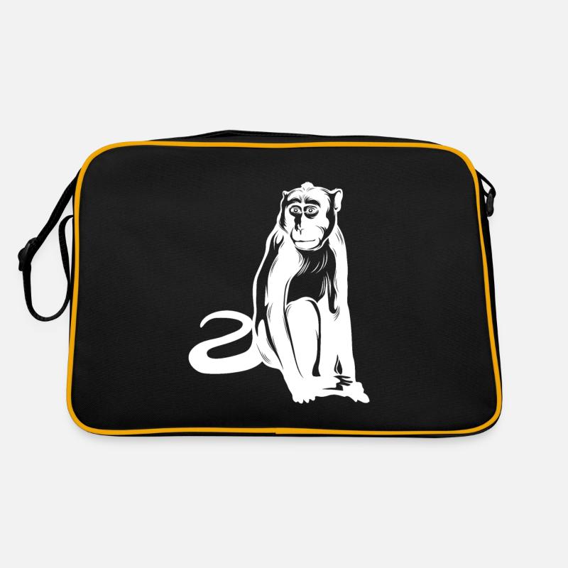 Affe Monkey Tier Retro Tasche