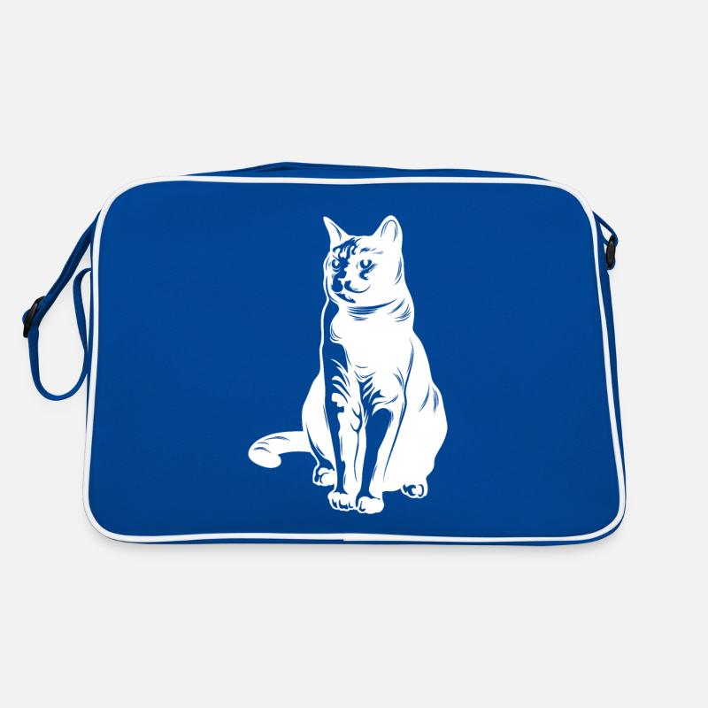 Silhouette d’animal de chat Sac Retro