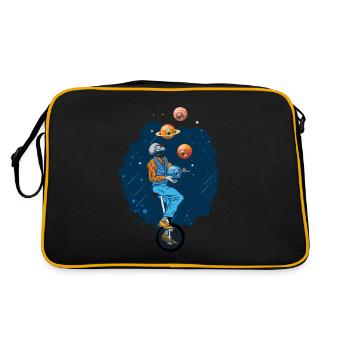 Weirdcore Aesthetic Skeleton Eyeball Planets - Retro Bag - black/gold - Back