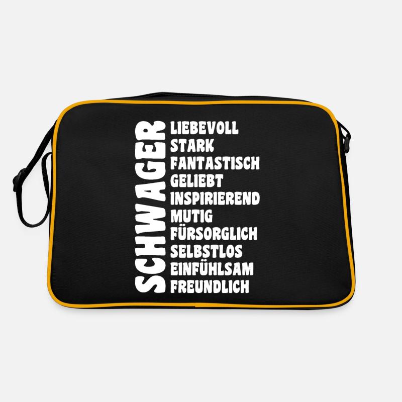 Schwager - Retro Tasche - Schwarz/Gold