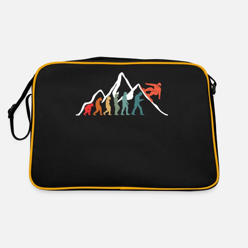 Snowboard Snowboarding Evolution Snowboarder - Sac Retro - noir/or