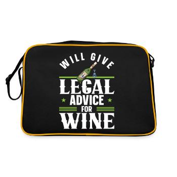 Lawyer Lawyer Law Justice Gift - Retro Bag - black/gold - Back