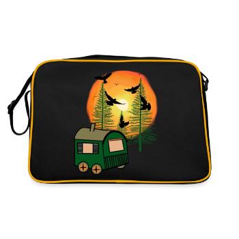 Petit chalet maison construction roulotte Nature Lovers Freedom - Sac Retro - noir/or - Dos